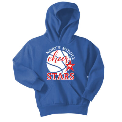 Cheer Basketball - Youth Core Fleece Pullover Hooded Sweatshirt Thumbnail