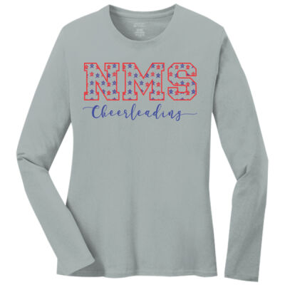 NMS Star Filled - Ladies Long Sleeve Core Cotton Tee Thumbnail