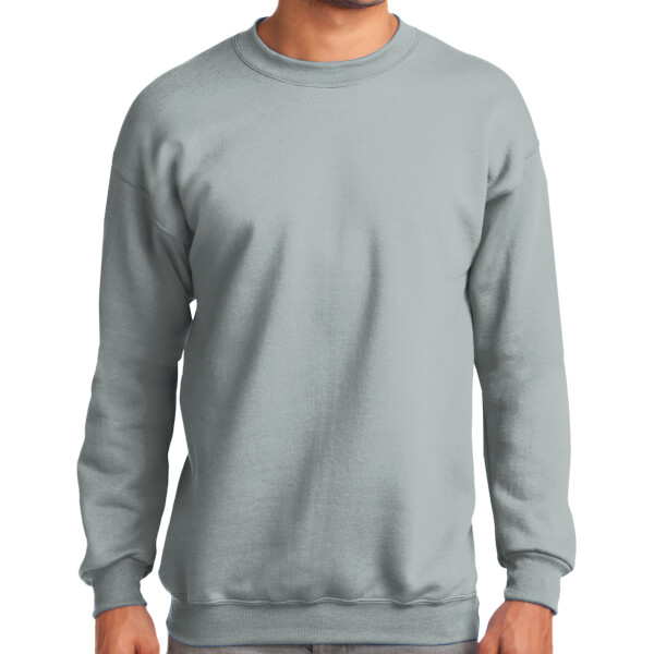 No Minimum Custom Logo Tall Essential Fleece Crewneck Sweatshirt PC90T Front View