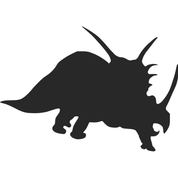 Triceratops Dinosaur Silhouette 2 Thumbnail