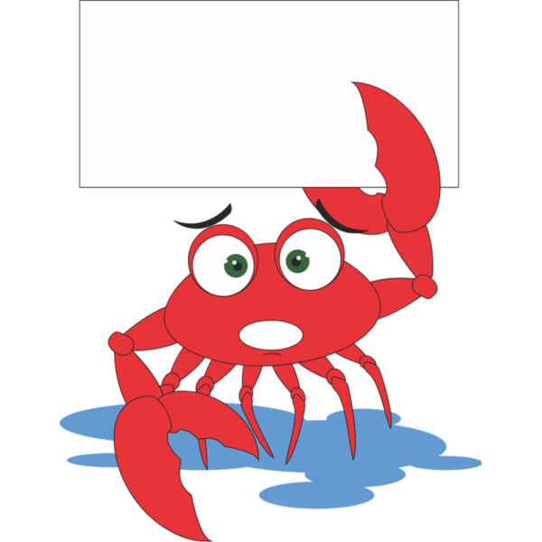 Crab Cartoon Sign 1 Thumbnail