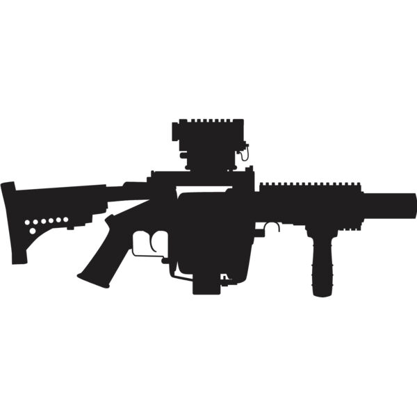 Assault Rifle Gun Silhouette 13 Thumbnail
