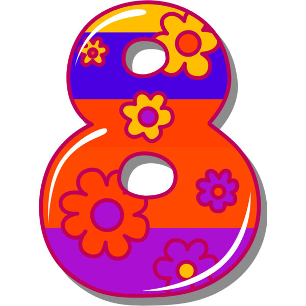 Eight Birthday Groovy Number 1 Thumbnail